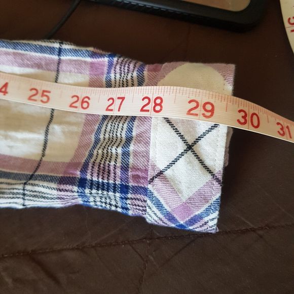 Vans Womens Button Down Shirt Size Small Plaid Crop Rodeo Festival Western - Picture 12 of 12